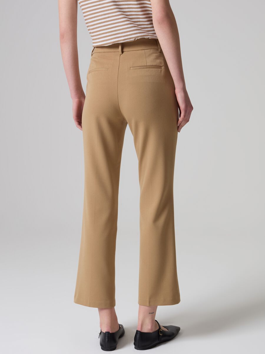 Contemporary flare-fit crop trousers_2