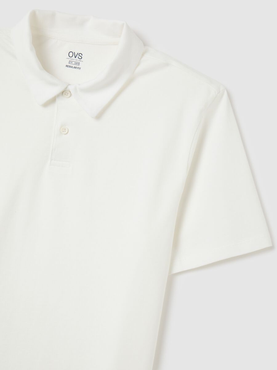 Men's pure cotton white polo regular fit_5