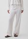 Wide-leg linen-cotton blend trousers_1
