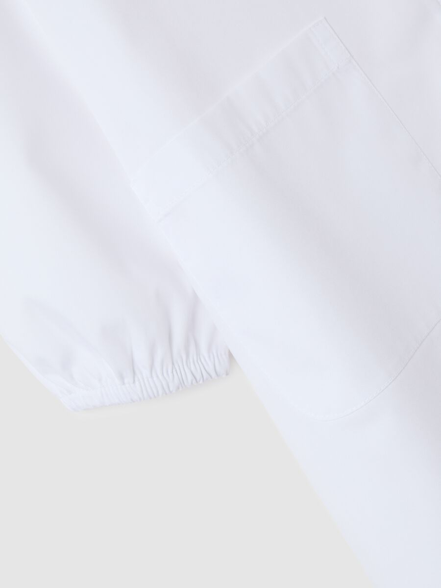 Girls' white cotton blend school coat_3