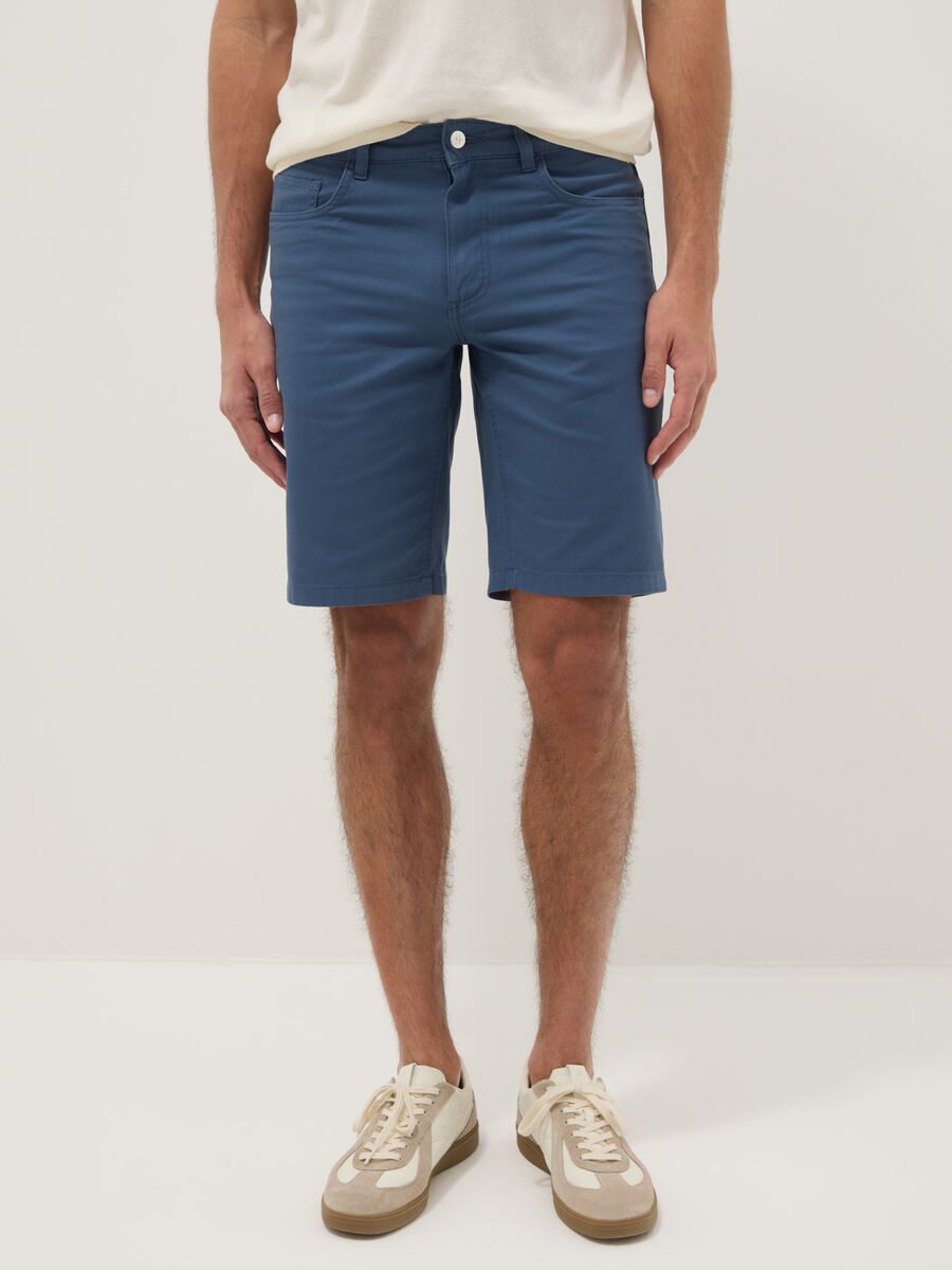 Blue pure cotton shorts_1