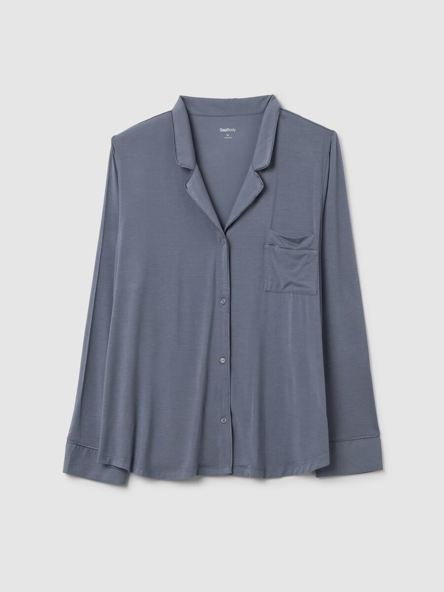 Pyjama top with contrasting piping_0