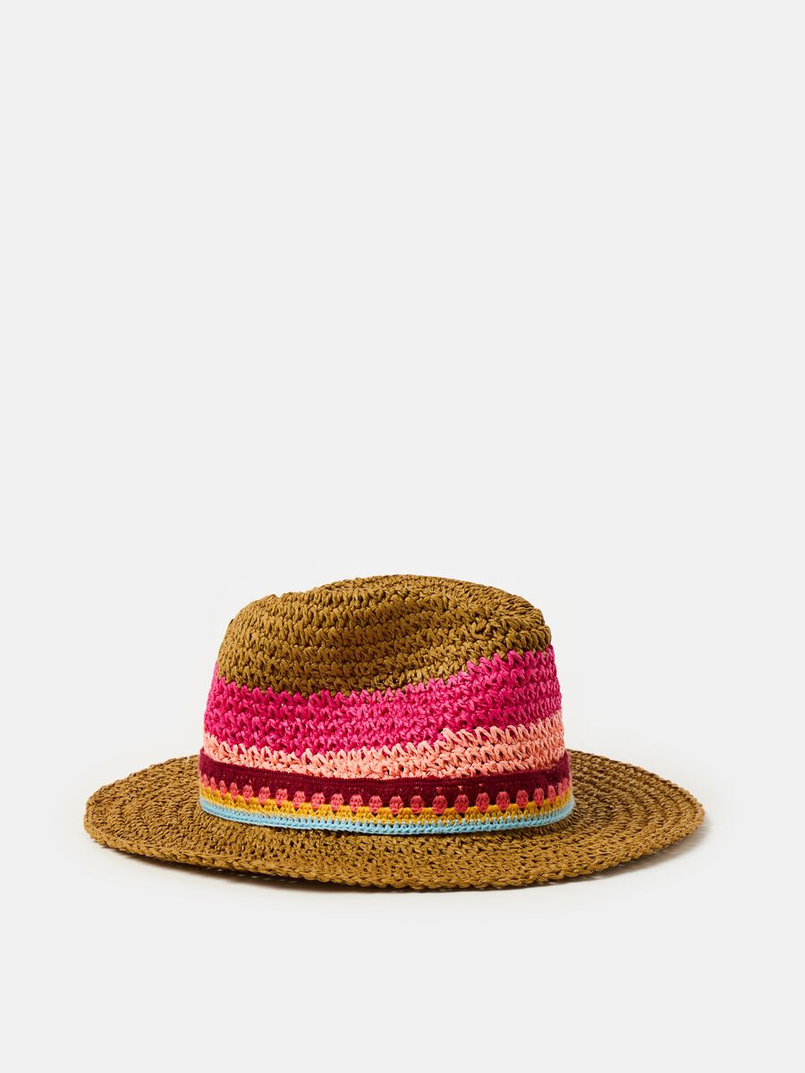 Straw hat with crochet ribbon_1