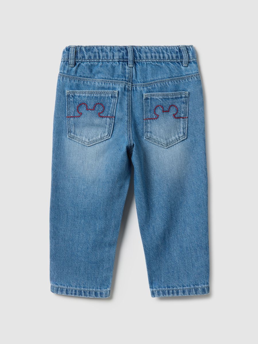 Boys' Pure Cotton Denim Regular Fit Trousers_1