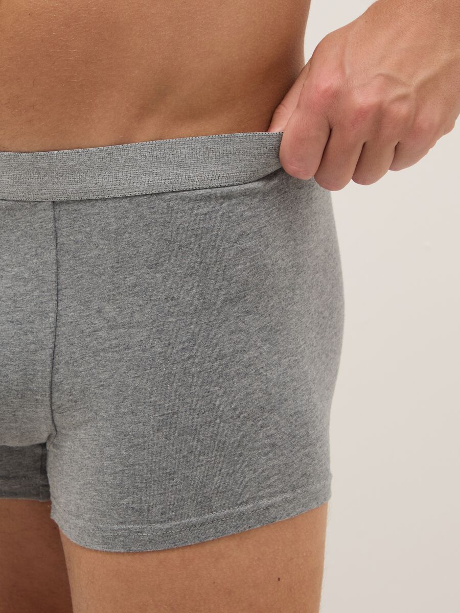 Grey Stretch Cotton Regular Fit Boxer Tripack_3