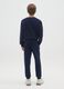 Boys' blue pure cotton regular fit trousers_1
