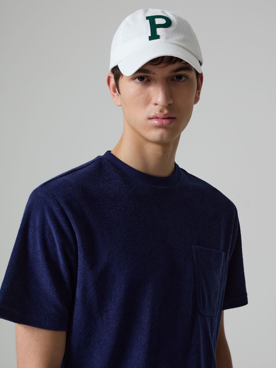 Reverse French terry T-shirt with pocket_0