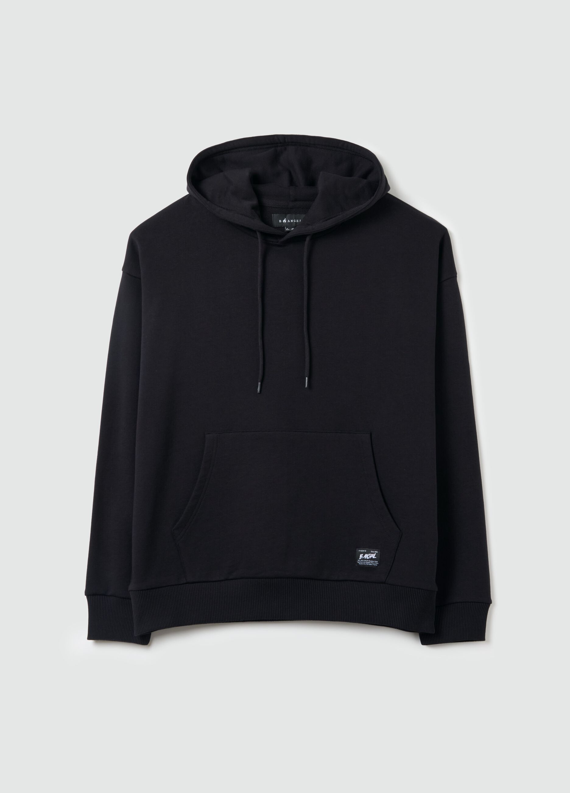 Over-fit sweatshirt in cotton with hood