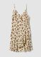 Beige stretch dress with floral print_4