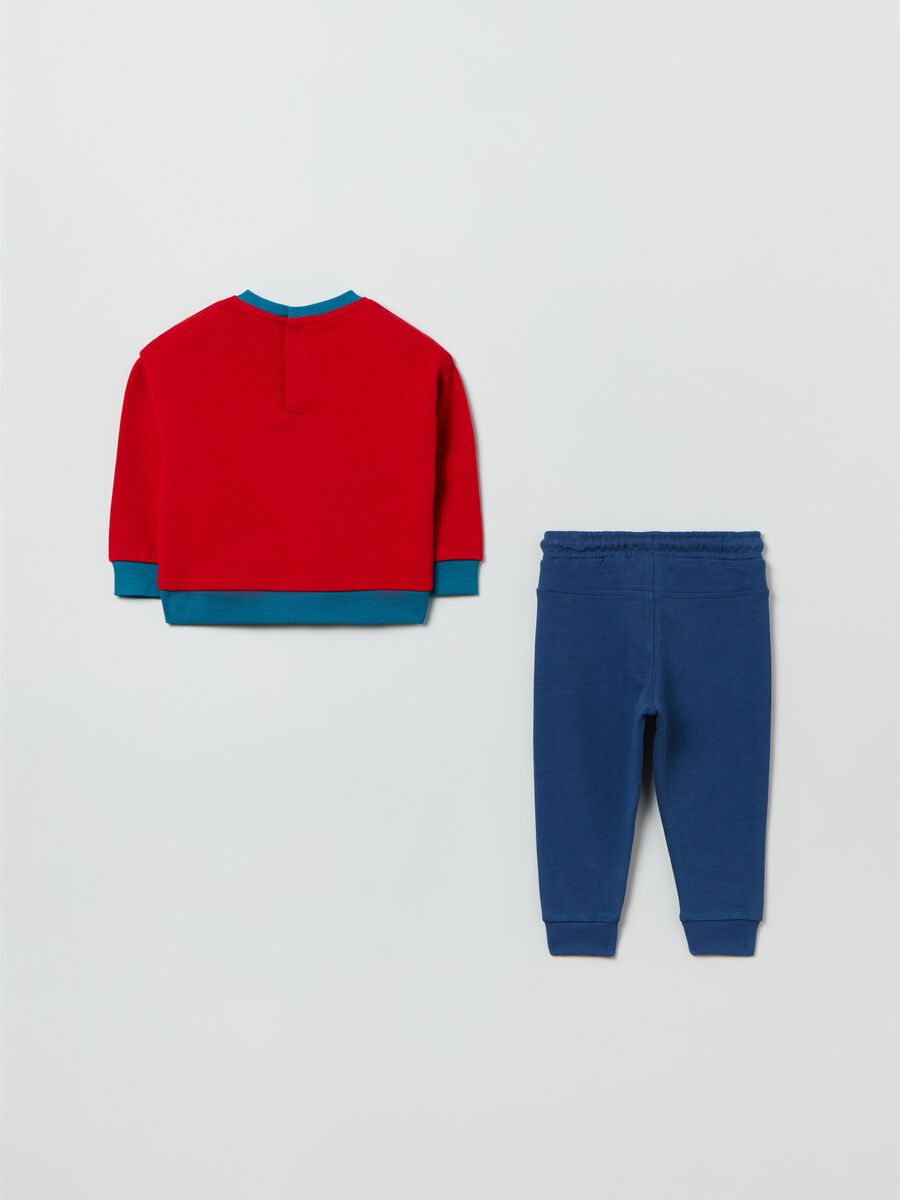 Jogging set in French Terry color block_1