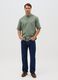 Men&rsquo;s green cotton and linen over-fit shirt_1