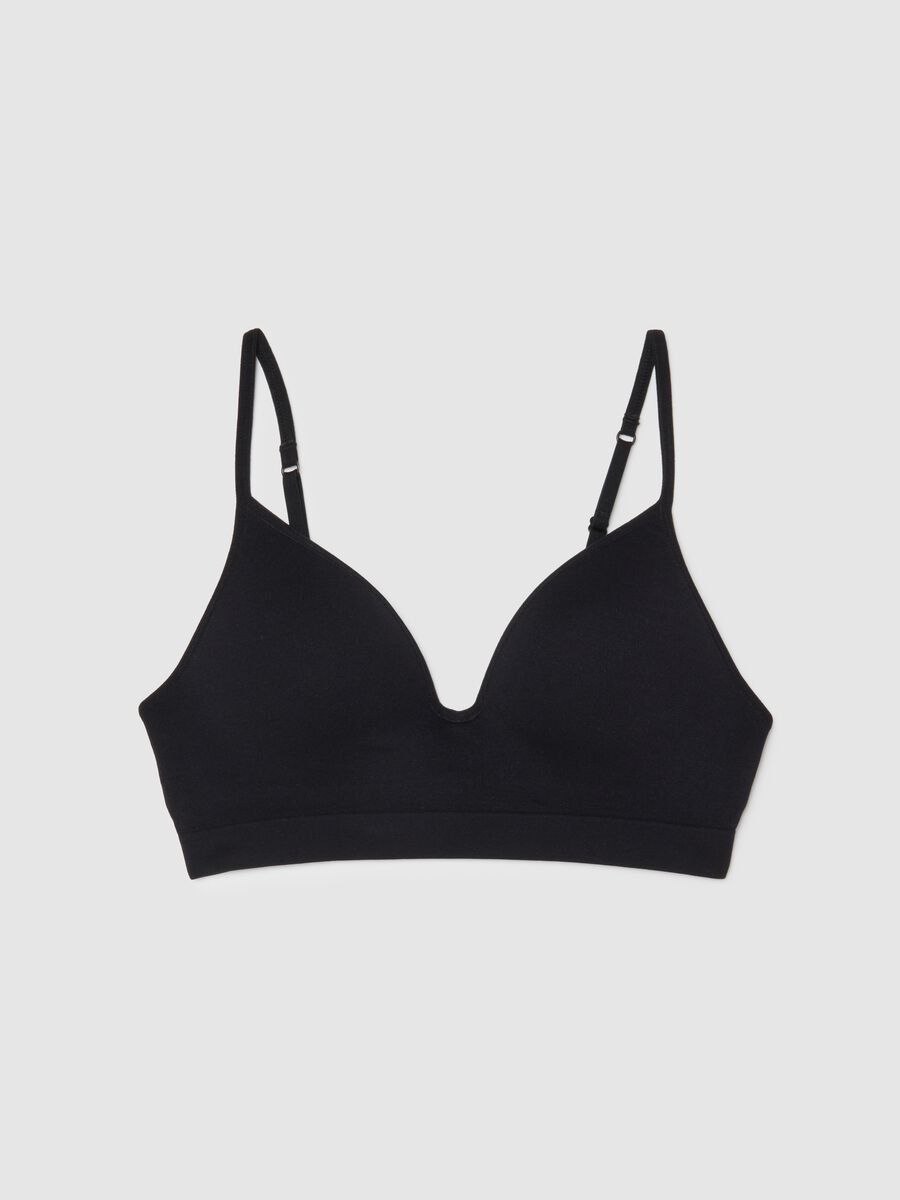 Stretch black microfibre bralette_4