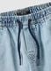 Children's wide leg pure cotton denim shorts in light blue_2
