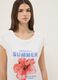 Camicia da notte bianca in puro cotone organico regular fit con fiore_2