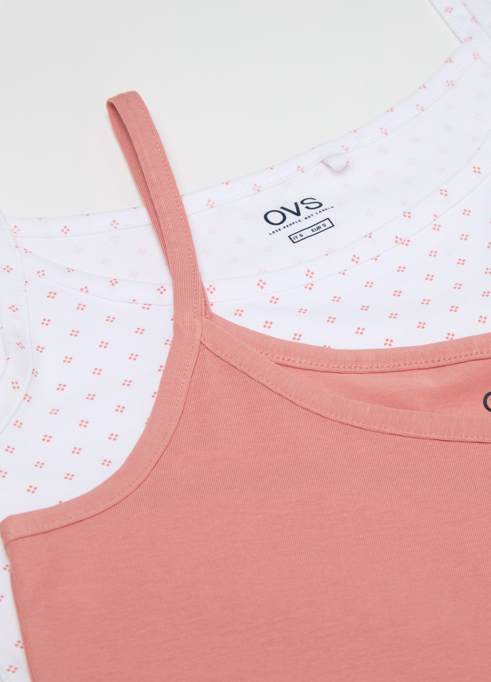 Two-pack vests in stretch cotton