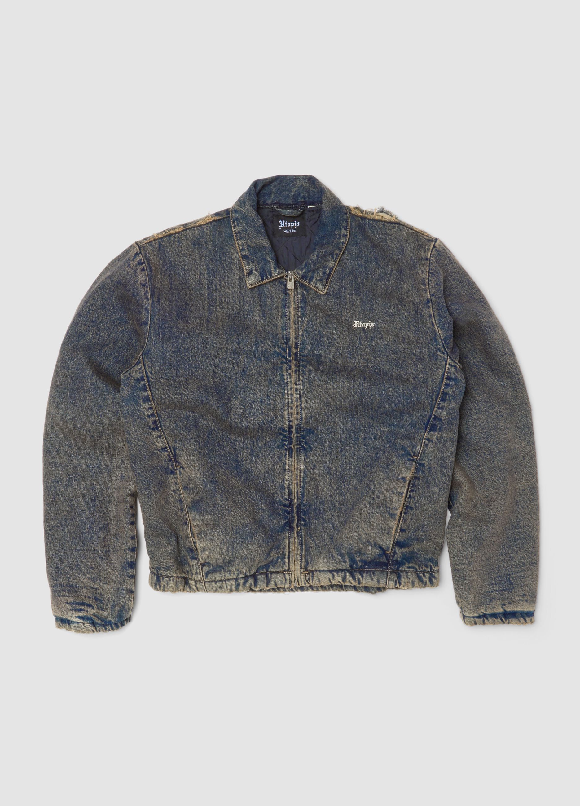 Denim Padded Jacket Vintage Dark Blue