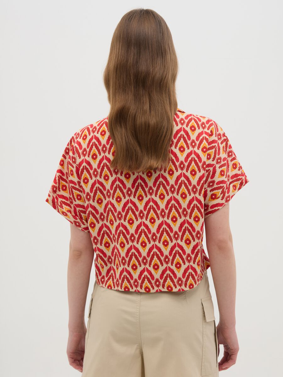 Women's Multicolour Linen Blend Shirt Regular Fit_3