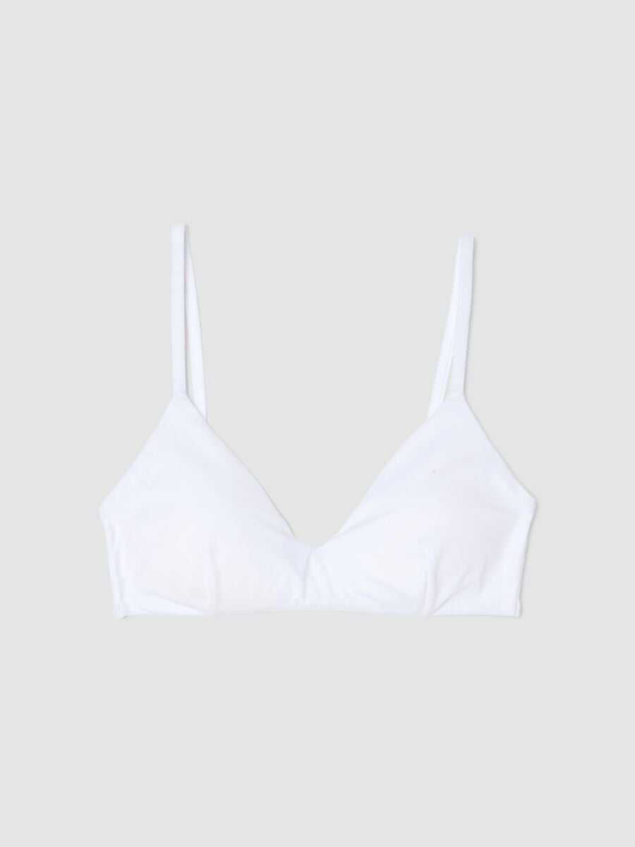 Top bikini triangolo bianco in tessuto elasticizzato_4