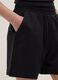 Girls' oversized fit pure cotton black shorts_2