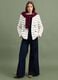 Jeans blu wide leg in cotone elasticizzato_0