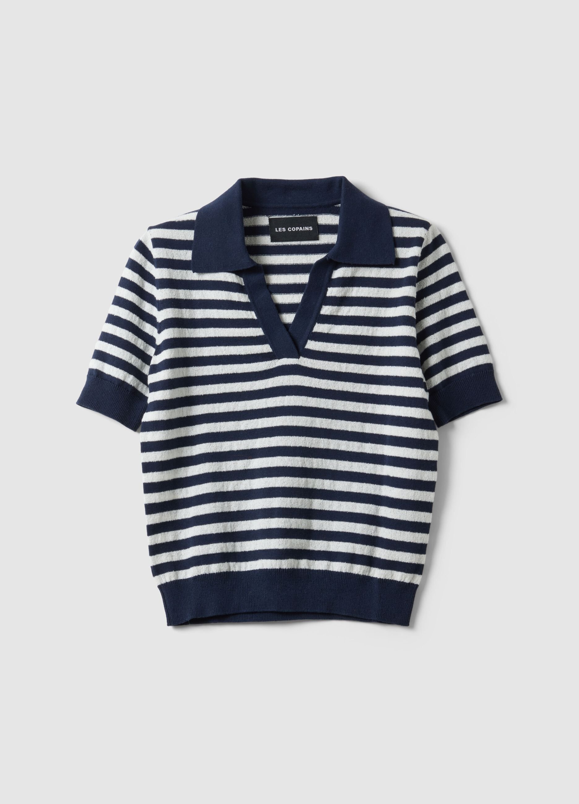 Regular fit multicolour striped cotton blend jumper