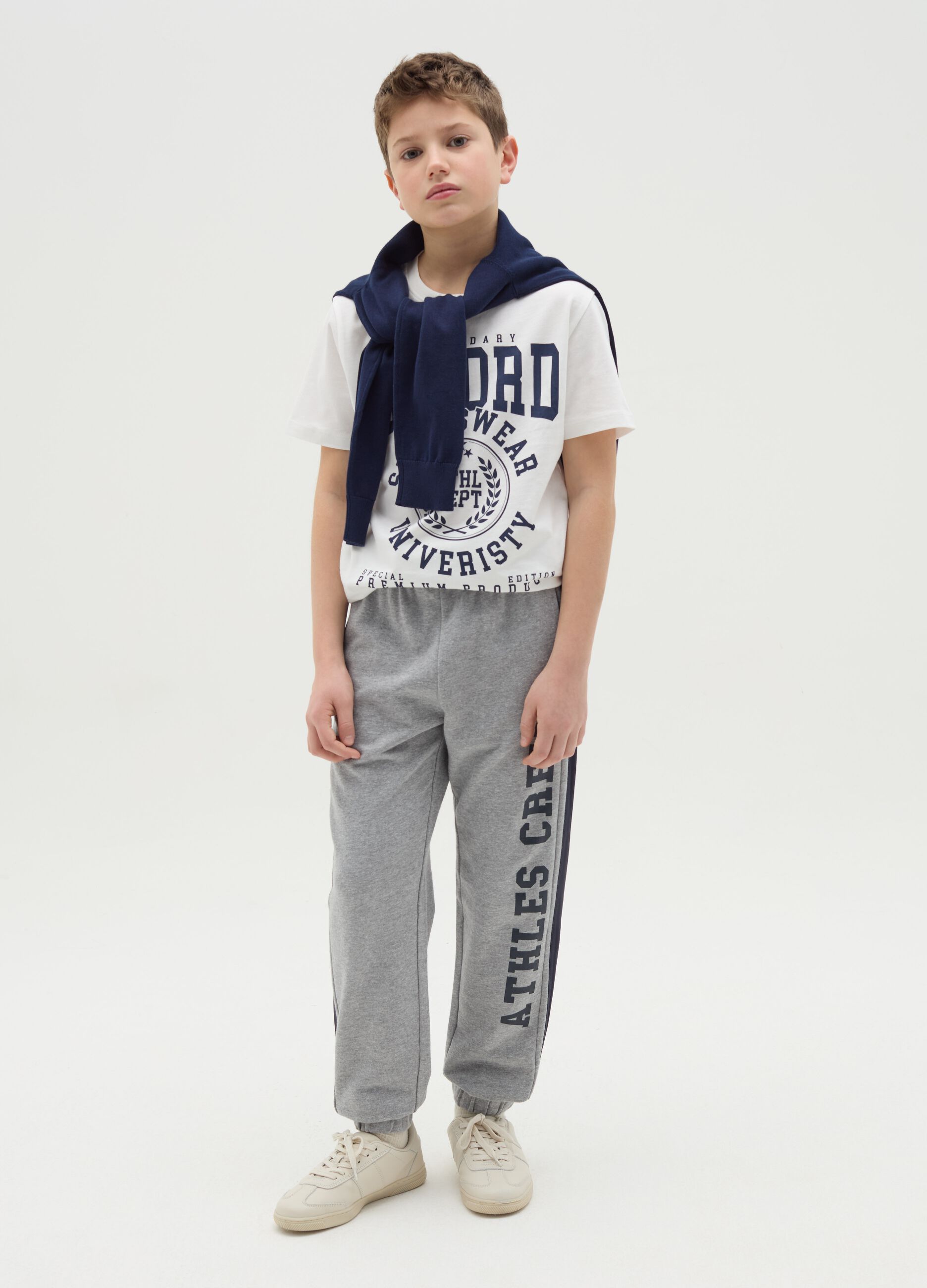 Joggers con bande a contrasto "Champs Crew"