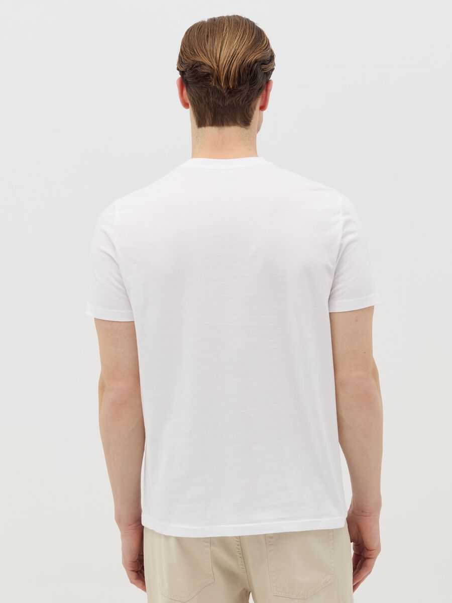 Cotton T-shirt with "Ciao from Roma" print_3