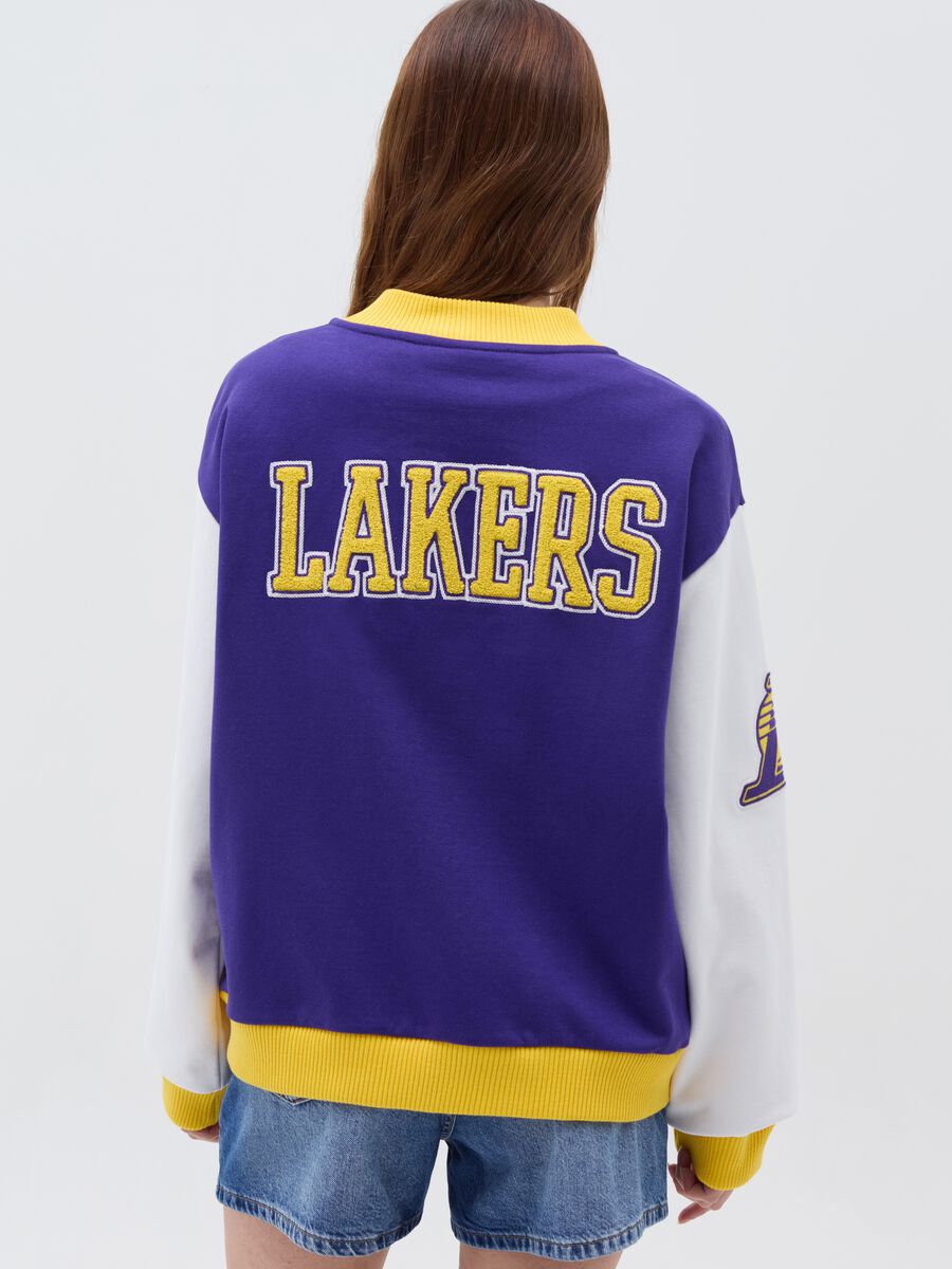 Two-tone NBA Los Angeles Lakers varsity sweatshirt_2