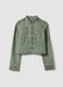 Giacca verde in puro cotone con bottoni nascosti slim fit_4