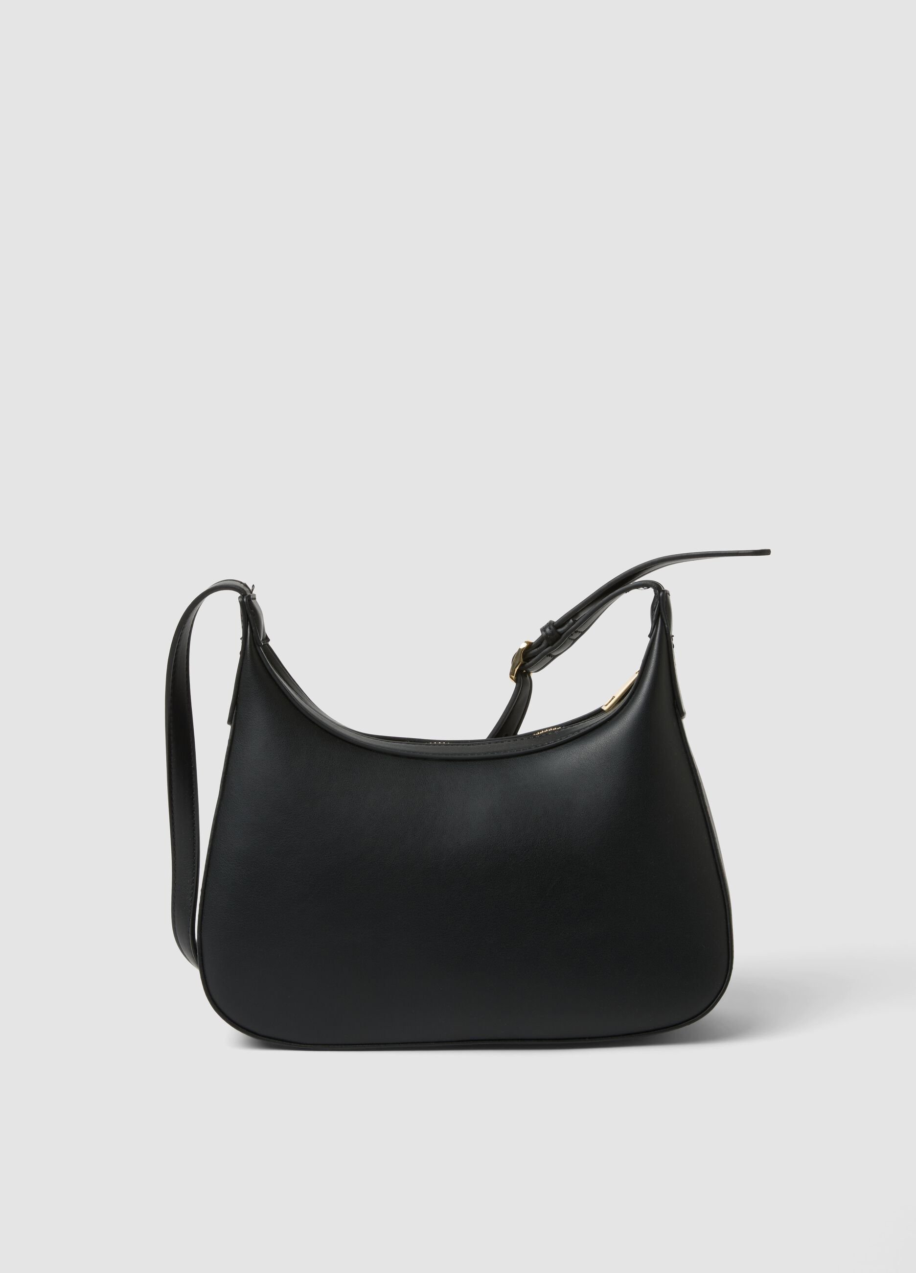 Black shoulder bag with a clean, minimalist design
