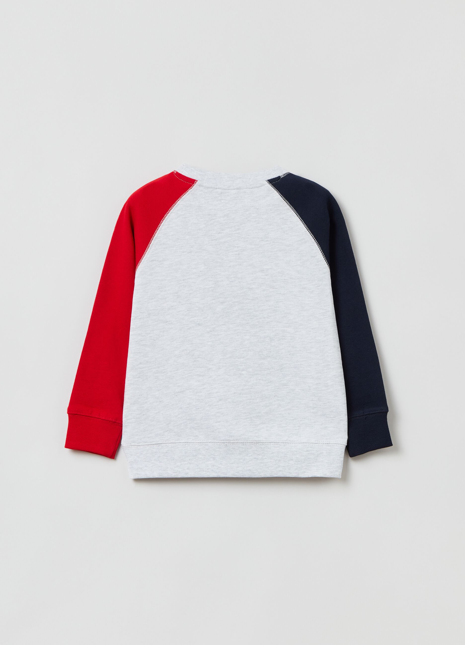 Felpa in French Terry color block_1