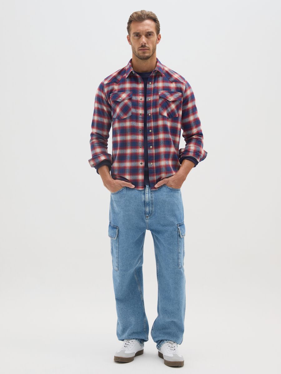Regular fit checked pure cotton shirt_1