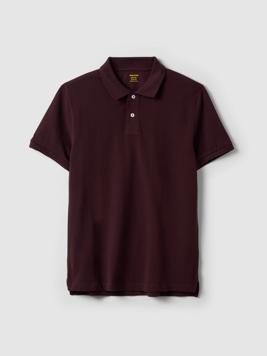 Purple slim fit pure cotton polo shirt_4