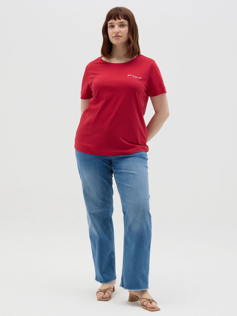 Red pure cotton Mya T-shirt_1