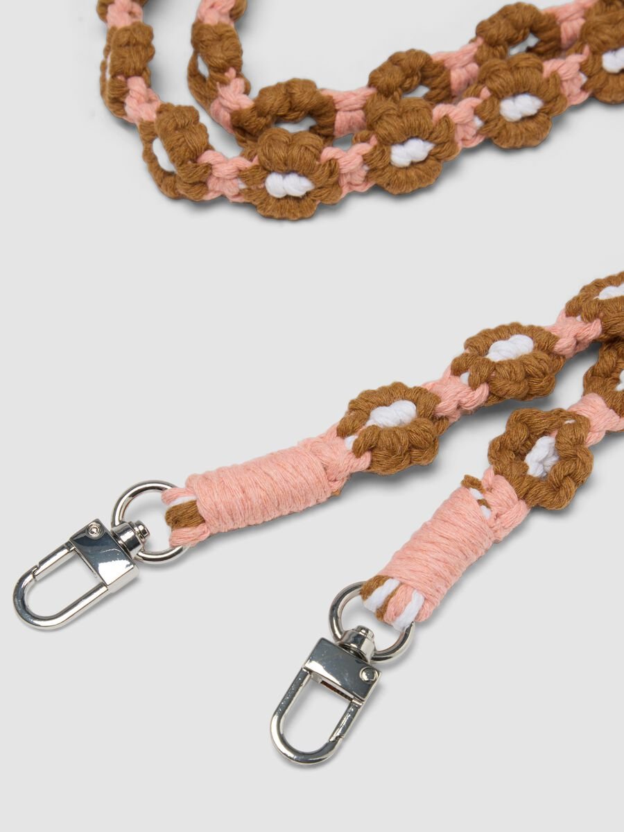 Multicoloured floral strap in pure cotton_1
