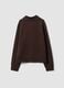 Brown stretch-viscose sweatshirt with regular-fit turtleneck_1