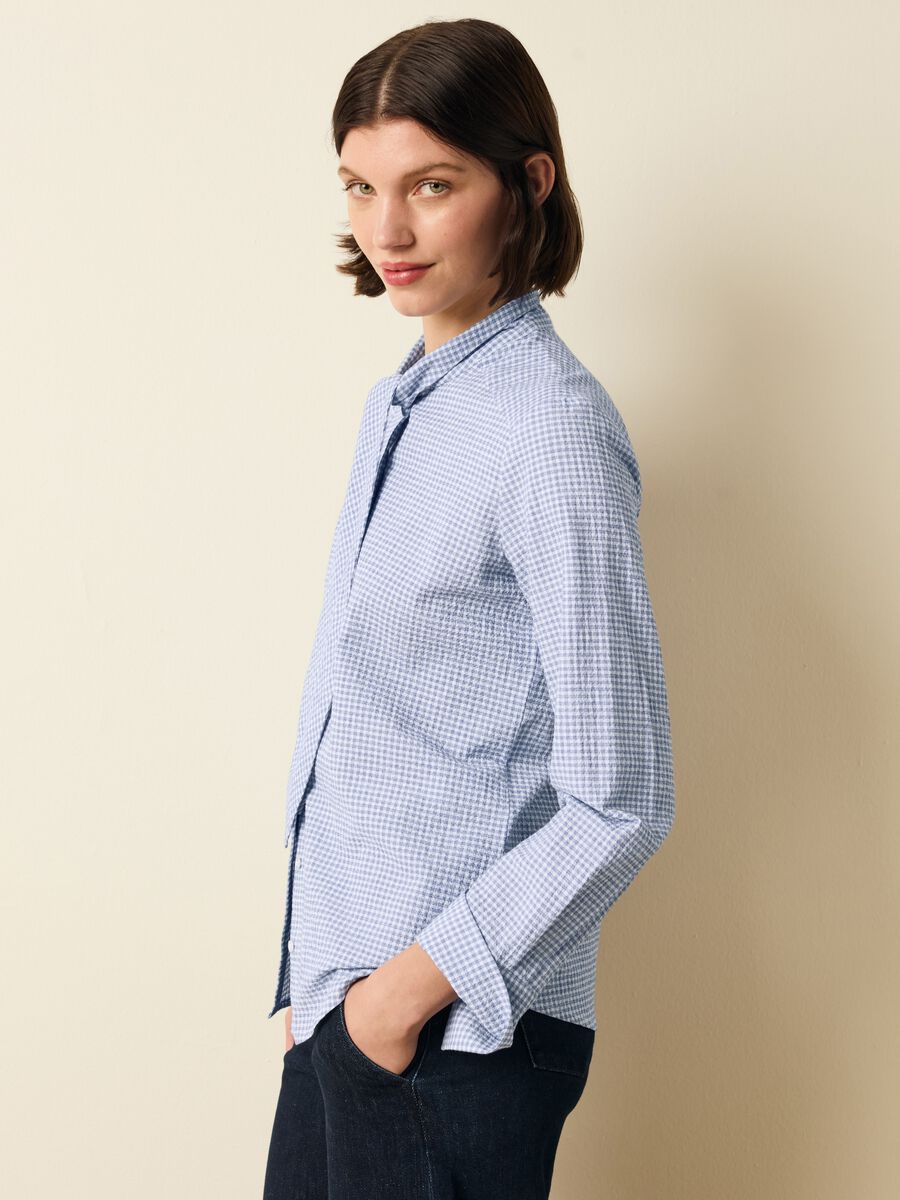 Check blouse with foulard_2