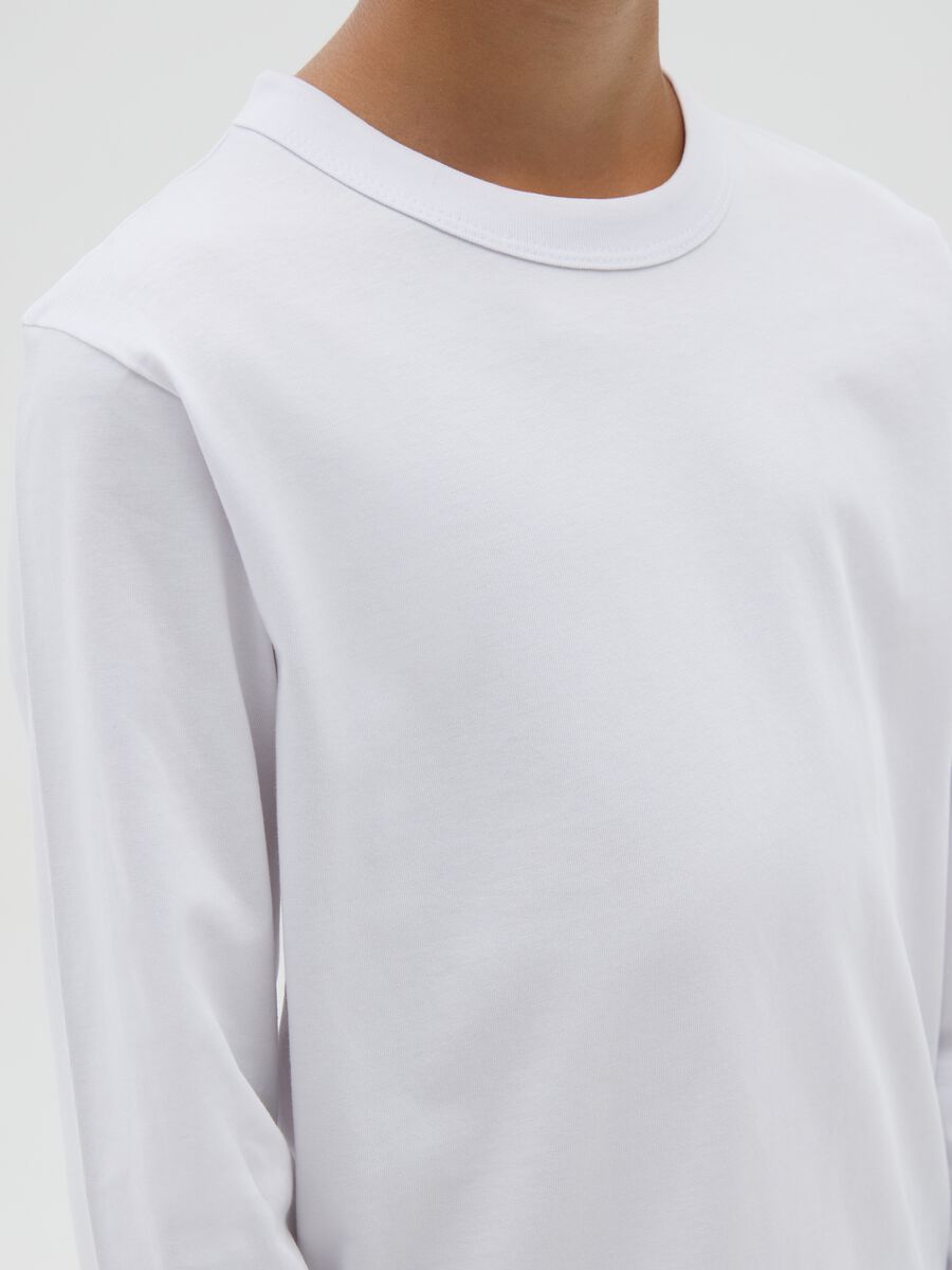 Boys' pure cotton white regular fit t-shirt_2