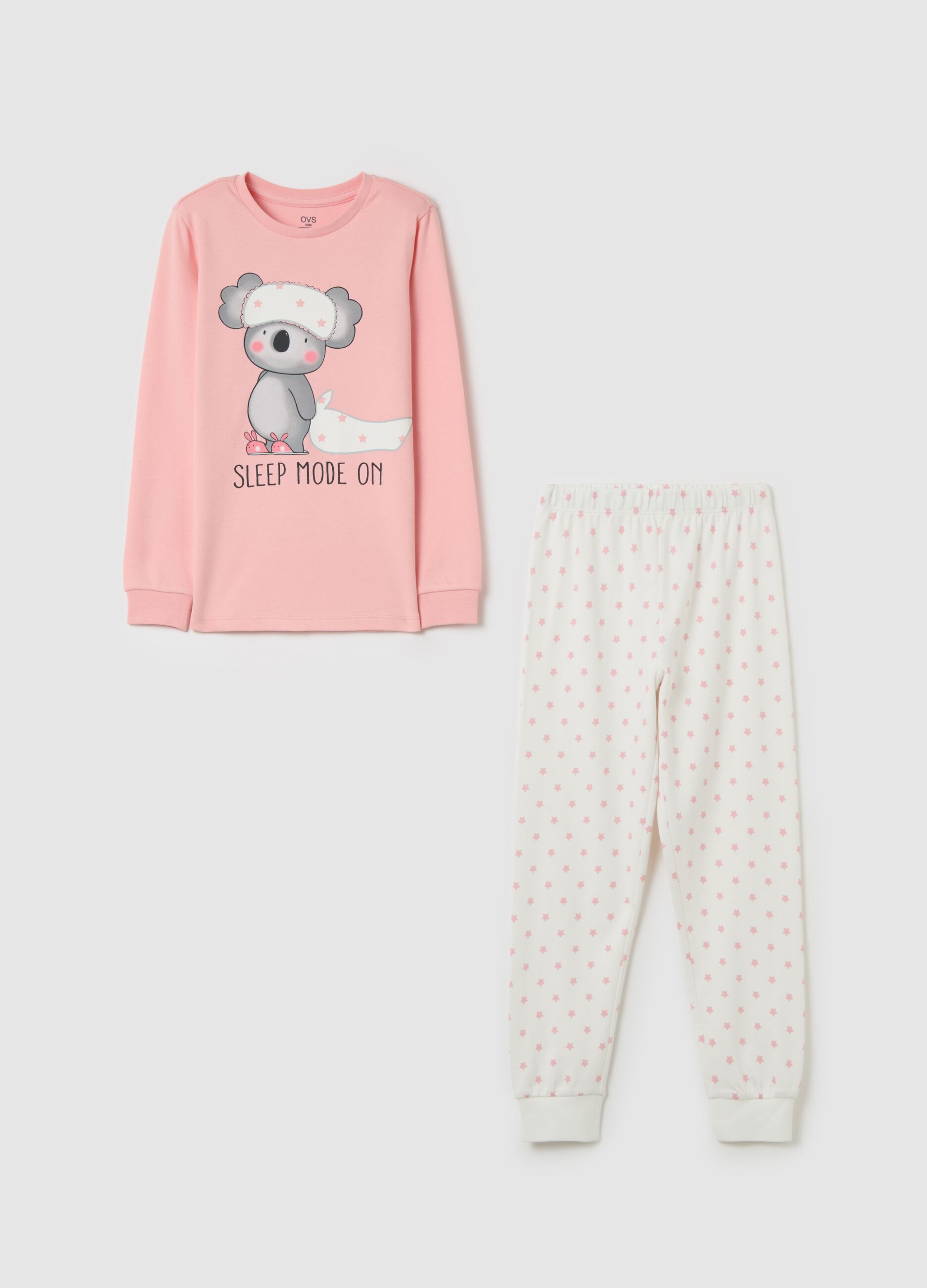 "SLEEP MODE ON” pyjamas in organic cotton