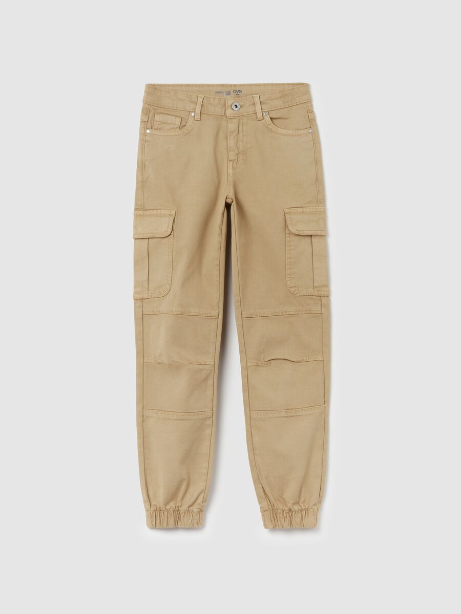 Stretch cotton cargo joggers_3