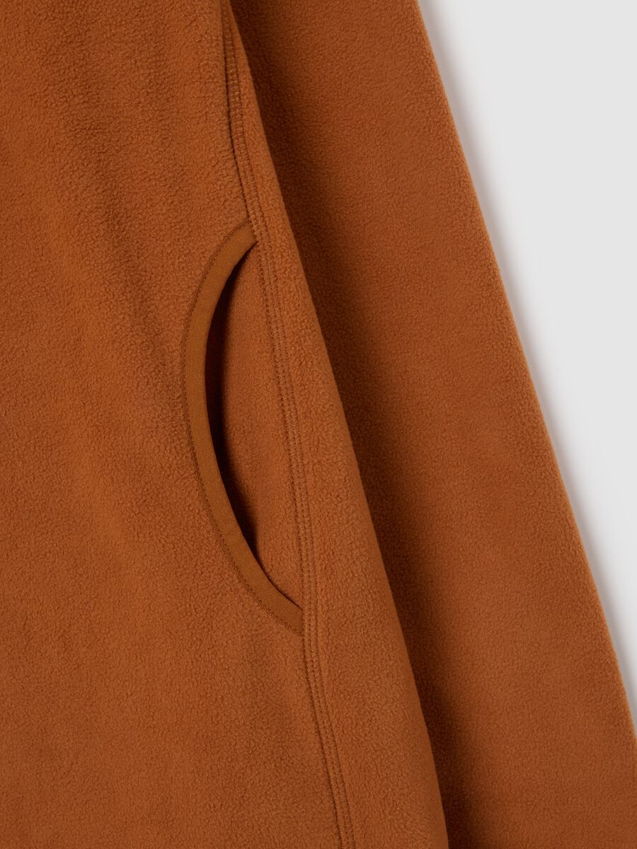 Brown fleece full-zip sweatshirt_1