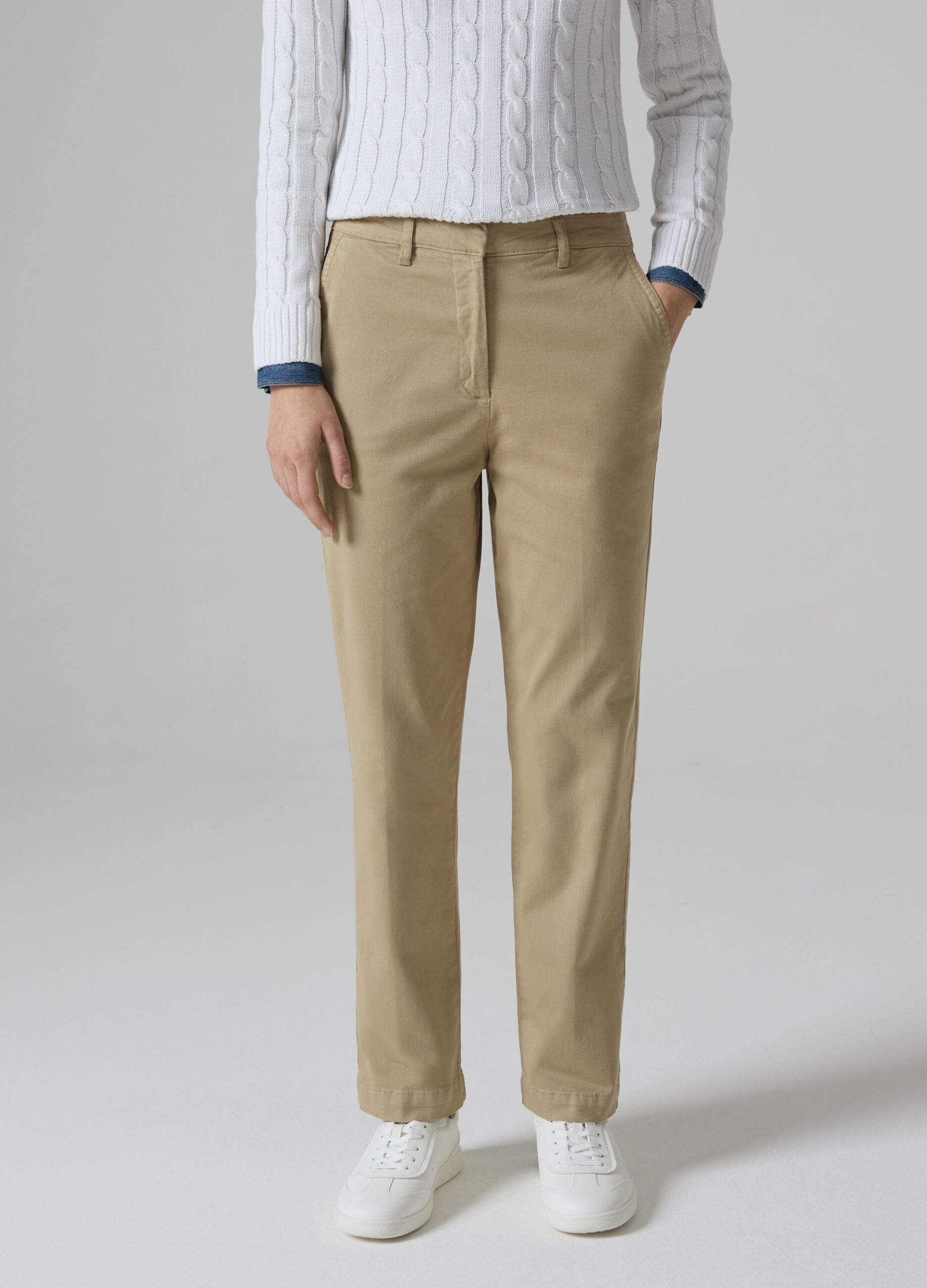 Pantalone chino in cotone stretch