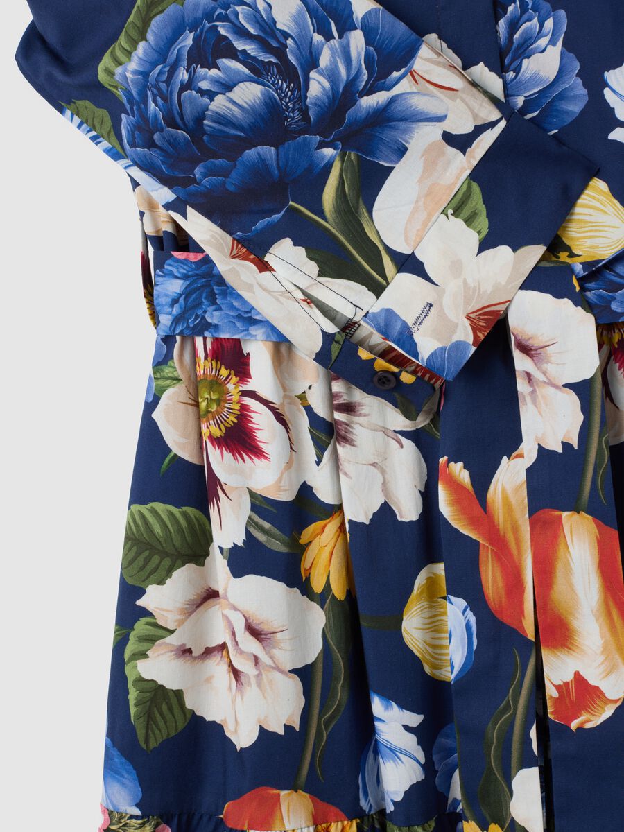 Women's Long Cotton Multicolour Regular Fit Dress_1