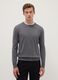 Grey crew neck cotton blend jumper regular fit_0