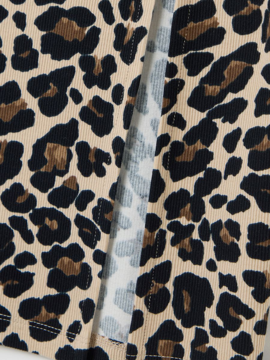 Leopard Print Stretch Midi Skirt Ovs_5