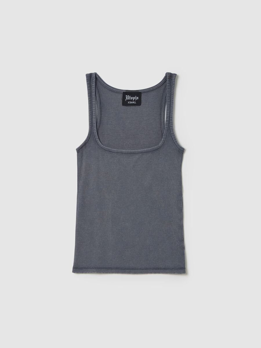 Tank Top Square Neck Vintage Grey_4
