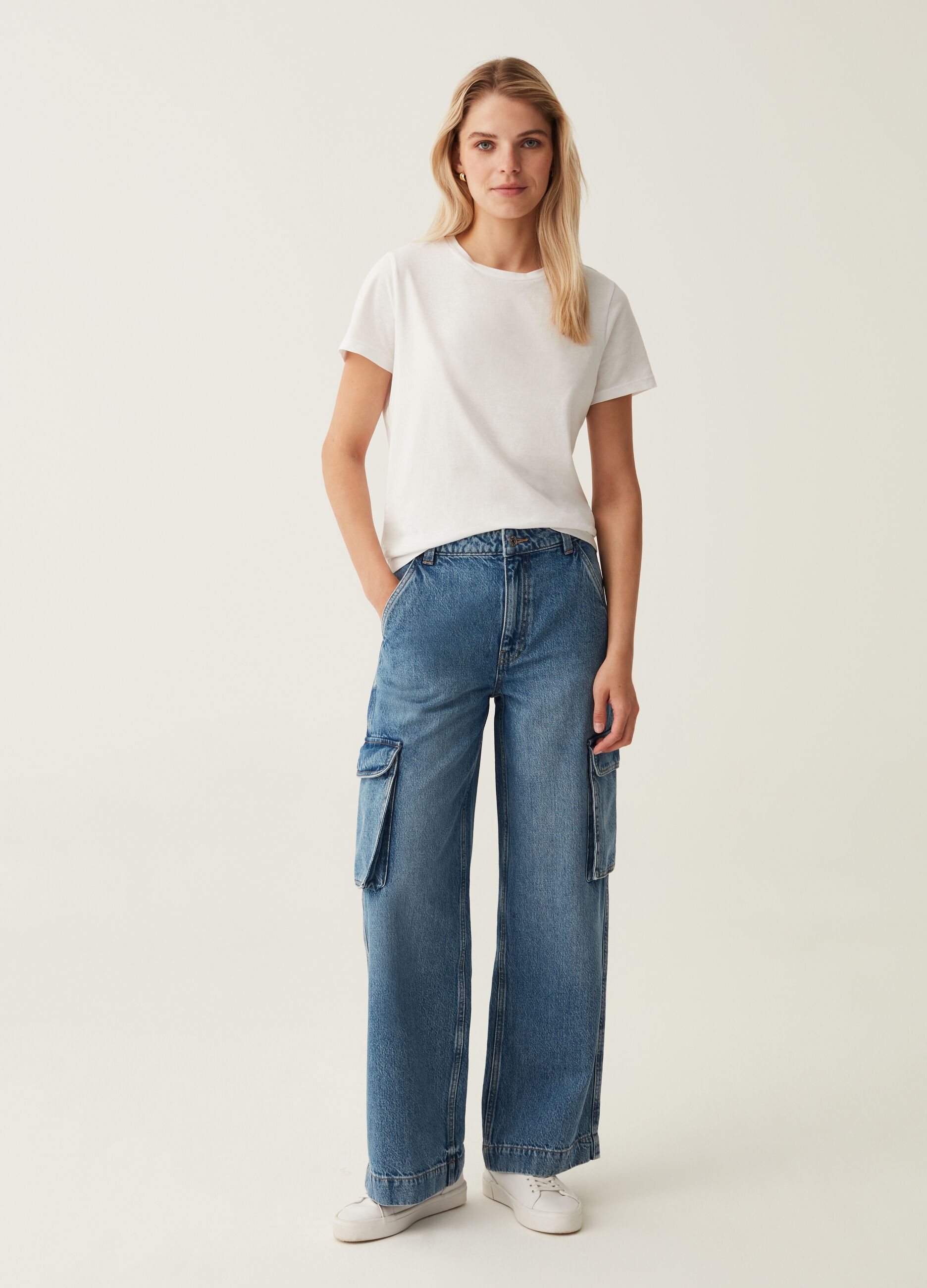 Jeans cargo acid wash_0