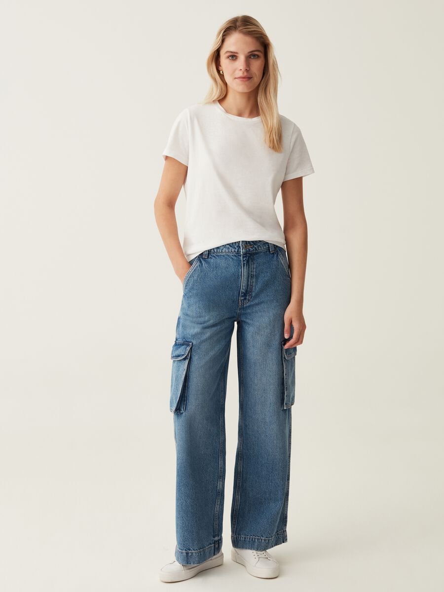 Jeans cargo acid wash_0