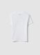 Girl's white fitted stretch cotton t-shirt with slogan_4