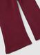 Red flared leggings in stretchy organic cotton_3